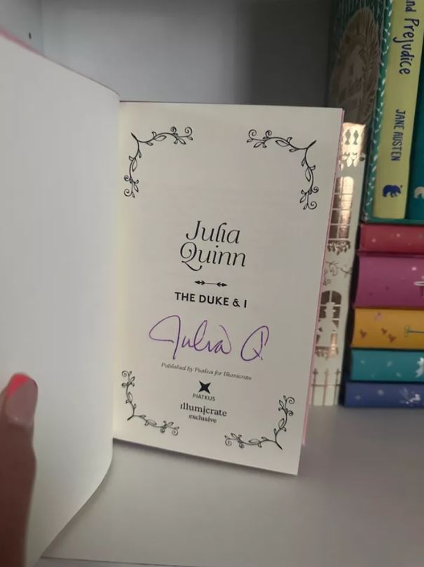Illumicrate Bridgerton Original Full Set Book One Signed By Julia Quinn